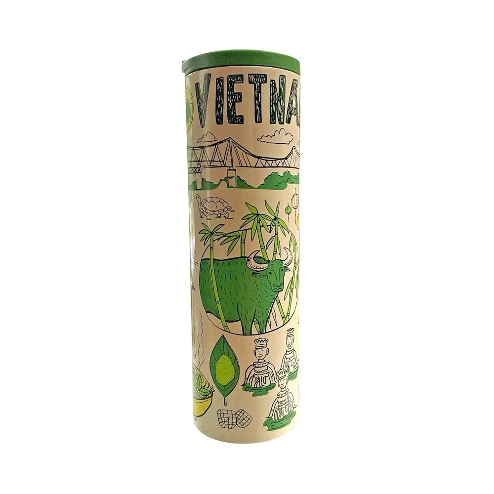 Starbucks Vietnam 16oz Been There Series Metal Travel Tumbler Coffee Collectible